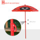 Outsunny Kids Outdoor Table and Chairs Garden Furniture Ladybird Pattern with Removable &amp; Height Adjustable Sun Umbrella, Red