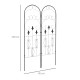 Outsunny Metal Trellis Set of 2, Garden Trellis for Climbing Plants Support Frames, Scrolls Design