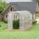 Outsunny Polytunnel Greenhouse Walk-in Grow House with PE Cover, Door and Galvanised Steel Frame, 3 x 2 x 2m, Clear