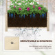 Outsunny Raised Bed with Drainage Holes, Wood Planter with Trellis for Climbing Plants to Grow Vegetables, Flowers, Natural