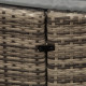Outsunny Outdoor PE Rattan Garden Furniture with Cushioned, Patio Wicker Conversation Furniture Set, Round Daybed with Retractab