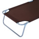 Outsunny Outdoor Foldable Sun Lounger, 4 Level Adjustable Backrest  Reclining Sun Lounger Chair with Angle Adjust Sun Shade Awni