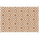 Outsunny Reversible Outdoor Rug, Plastic Straw Mat w/ Carry Bag Ground Stakes for Garden RV Picnic Beach Camping 182x274cm Brown