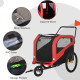 PawHut 2 in 1 Dog Bike Trailer Pet Stroller for Large Dogs with Hitch, 20&quot; Wheels, Pet Bicycle Cart Trolley Carrier for Travel, 