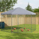 PawHut Chicken Coop for 10-15 Chickens, Hens, Rabbits, Ducks, Outdoor Garden Chicken Run, 4 x 3.5 x 2.6m