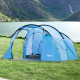 Outsunny 2-3 Man Tunnel Tents w/ Vestibule Camping Tent Porch Air Vents Rainfly Weather-Resistant Shelter Fishing Hiking Festiva