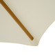Outsunny 2.5m Wood Garden Parasol Sun Shade Patio Outdoor Wooden Umbrella Canopy Cream White