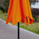 Outsunny 2.7M Garden Parasol Umbrella with Tilt and Crank, Outdoor Sun Parasol Sunshade Shelter with Aluminium Frame, Orange