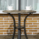 Outsunny 3 Piece Cast Aluminium Garden Bistro Set for 2 with Parasol Hole, Outdoor Coffee Table Set, Two Armless Chairs and Roun