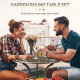 Outsunny 3 Piece Cast Aluminium Garden Bistro Set for 2 with Parasol Hole, Outdoor Coffee Table Set, Two Armless Chairs and Roun