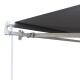 Outsunny 3 x 2.5m Manual Awning Canopy Sun Shade Shelter Retractable for Garden Grey