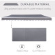 Outsunny 3 x 2.5m Manual Awning Canopy Sun Shade Shelter Retractable for Garden Grey