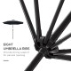 Outsunny 3(m) Tilting Parasol Garden Umbrellas, Outdoor Sun Shade with 8 Ribs, Tilt and Crank Handle for Balcony, Bench, Garden,