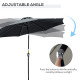 Outsunny 3(m) Tilting Parasol Garden Umbrellas, Outdoor Sun Shade with 8 Ribs, Tilt and Crank Handle for Balcony, Bench, Garden,