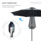 Outsunny 3(m) Tilting Parasol Garden Umbrellas, Outdoor Sun Shade with 8 Ribs, Tilt and Crank Handle for Balcony, Bench, Garden,