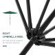 Outsunny 3(m) Tilting Parasol Garden Umbrellas, Outdoor Sun Shade with 8 Ribs, Tilt and Crank Handle for Balcony, Bench, Garden,