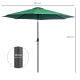 Outsunny 3(m) Tilting Parasol Garden Umbrellas, Outdoor Sun Shade with 8 Ribs, Tilt and Crank Handle for Balcony, Bench, Garden,