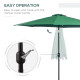 Outsunny 3(m) Tilting Parasol Garden Umbrellas, Outdoor Sun Shade with 8 Ribs, Tilt and Crank Handle for Balcony, Bench, Garden,