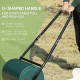 Outsunny 30 L Heavy Duty Water Or Sand Filled Φ30cm Garden Steel Lawn Roller Drum - Dark Green