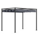 Outsunny 4 x 3(m) Metal Outdoor Pergola with Retractable Roof, Outdoor Gazebo Canopy Shelter with Drainage Holes for Garden, Pat