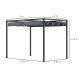 Outsunny 4 x 3(m) Metal Outdoor Pergola with Retractable Roof, Outdoor Gazebo Canopy Shelter with Drainage Holes for Garden, Pat