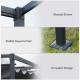 Outsunny 4 x 3(m) Metal Outdoor Pergola with Retractable Roof, Outdoor Gazebo Canopy Shelter with Drainage Holes for Garden, Pat