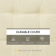 Outsunny Set of 4 Garden Seat Cushion with Ties, 42 x 42cm Replacement Dining Chair Seat Pad, Cream White