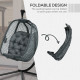 Outsunny Outdoor Swing Chair with Thick Padded Cushion, Patio Hanging Chair with Metal Stand, Egg Chair with Foldable Basket, Cu