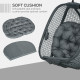 Outsunny Outdoor Swing Chair with Thick Padded Cushion, Patio Hanging Chair with Metal Stand, Egg Chair with Foldable Basket, Cu