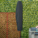 Outsunny Parasol Cover, Patio Cantilever Cover, Banana Umbrella Protector with Rod, Zipper for Outdoor Garden, Patio, Dark Grey