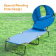 Outsunny Reading Hole Sun Lounger - Blue