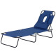 Outsunny Reading Hole Sun Lounger - Blue