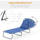 Outsunny Reading Hole Sun Lounger - Blue