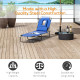 Outsunny Reading Hole Sun Lounger - Blue