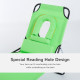 Outsunny Outdoor Foldable Sun Lounger, 4 Level Adjustable Backrest Reclining Sun Lounger Chair with Pillow and Reading Hole, Gre