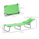 Outsunny Outdoor Foldable Sun Lounger, 4 Level Adjustable Backrest Reclining Sun Lounger Chair with Pillow and Reading Hole, Gre