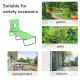 Outsunny Outdoor Foldable Sun Lounger, 4 Level Adjustable Backrest Reclining Sun Lounger Chair with Pillow and Reading Hole, Gre
