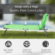Outsunny Outdoor Foldable Sun Lounger, 4 Level Adjustable Backrest Reclining Sun Lounger Chair with Pillow and Reading Hole, Gre