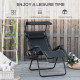 Outsunny Folding Zero Gravity Sun Lounger, with Sun Canopy - Black