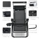 Outsunny Folding Zero Gravity Sun Lounger, with Sun Canopy - Black