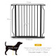 PawHut Extra Wide Dog Safety Gate, with Door Pressure, for Doorways, Hallways, Staircases - Black