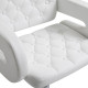 PU Leather Upholstered Swivel Bar Stool, Height Adjustable with Back, Armrest, Footrest, Beige