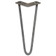 4 x 12&quot; Hairpin Legs - 2 Prong - 12mm - Raw Steel
