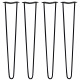 4 x 28&quot; Hairpin Legs - 2 Prong - 10mm - Black