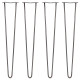 4 x 28&quot; Hairpin Legs - 2 Prong - 10mm - Raw Steel