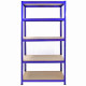 Monster Racking T-Rax Metal Storage Shelves, Blue, 90cm W, 45cm D, Set of 4