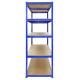 Monster Racking T-Rax Strong Storage Shelves, Blue, 120cm W, 60cm D