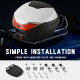 32L Motorcycle Tail box Helmet Top Case Motorbike Luggage Storage Trunk Carrier Mount Rack