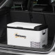 Outsunny 12V Car Refrigerator w/ LED Light &amp; Foldable Handles, 25L Portable Compressor Cooler, Fridge Freezer with 12/24V DC and