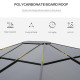 Outsunny 3 x 3.6m Hardtop Gazebo Canopy with Polycarbonate Roof, Permanent Pavilion Garden Gazebo with Curtains for Patio, Deck,